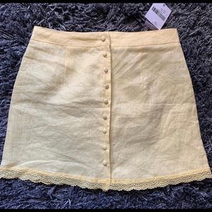 Forever 21 Yellow Simple Skirt